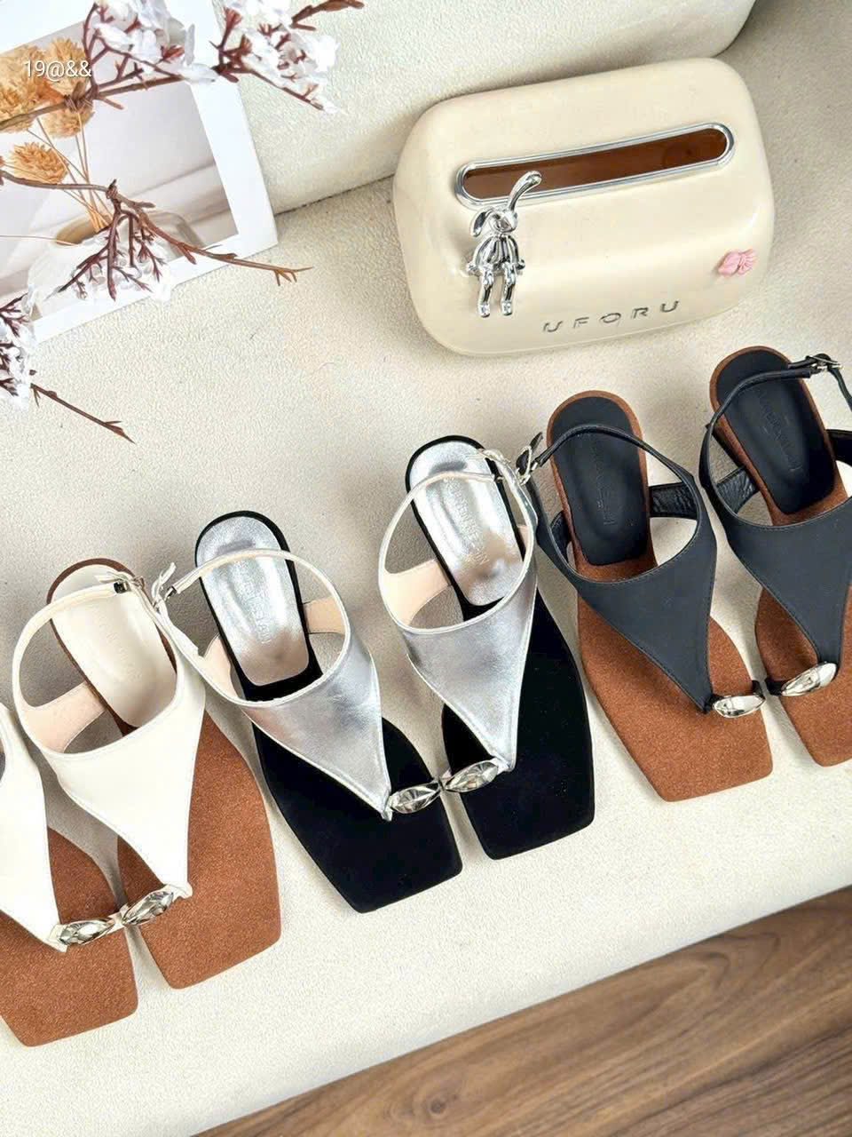Sandal xỏ khoen gót thuyền xinh 5 f - Ảnh 5