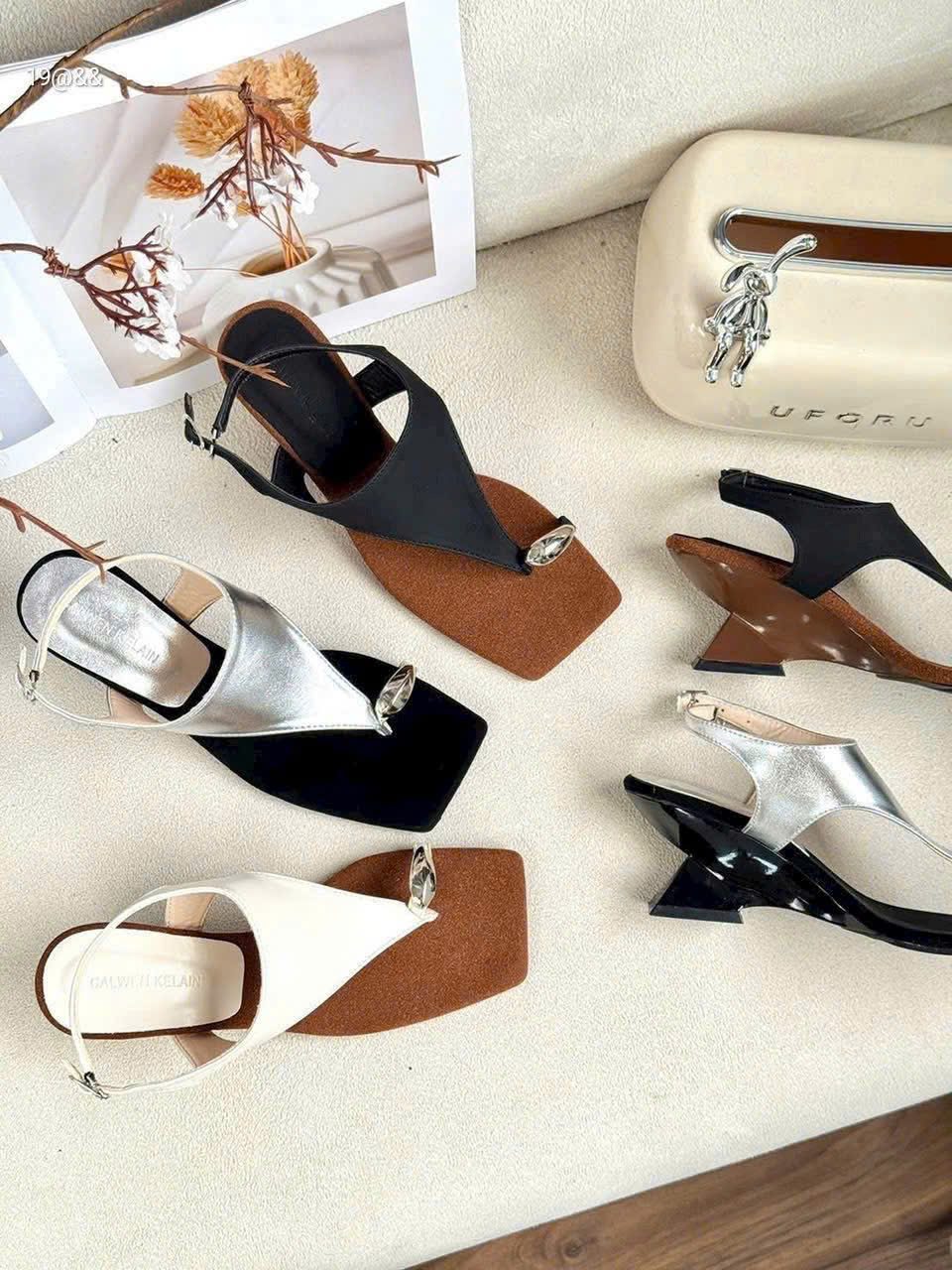 Sandal xỏ khoen gót thuyền xinh 5 f - Ảnh 6
