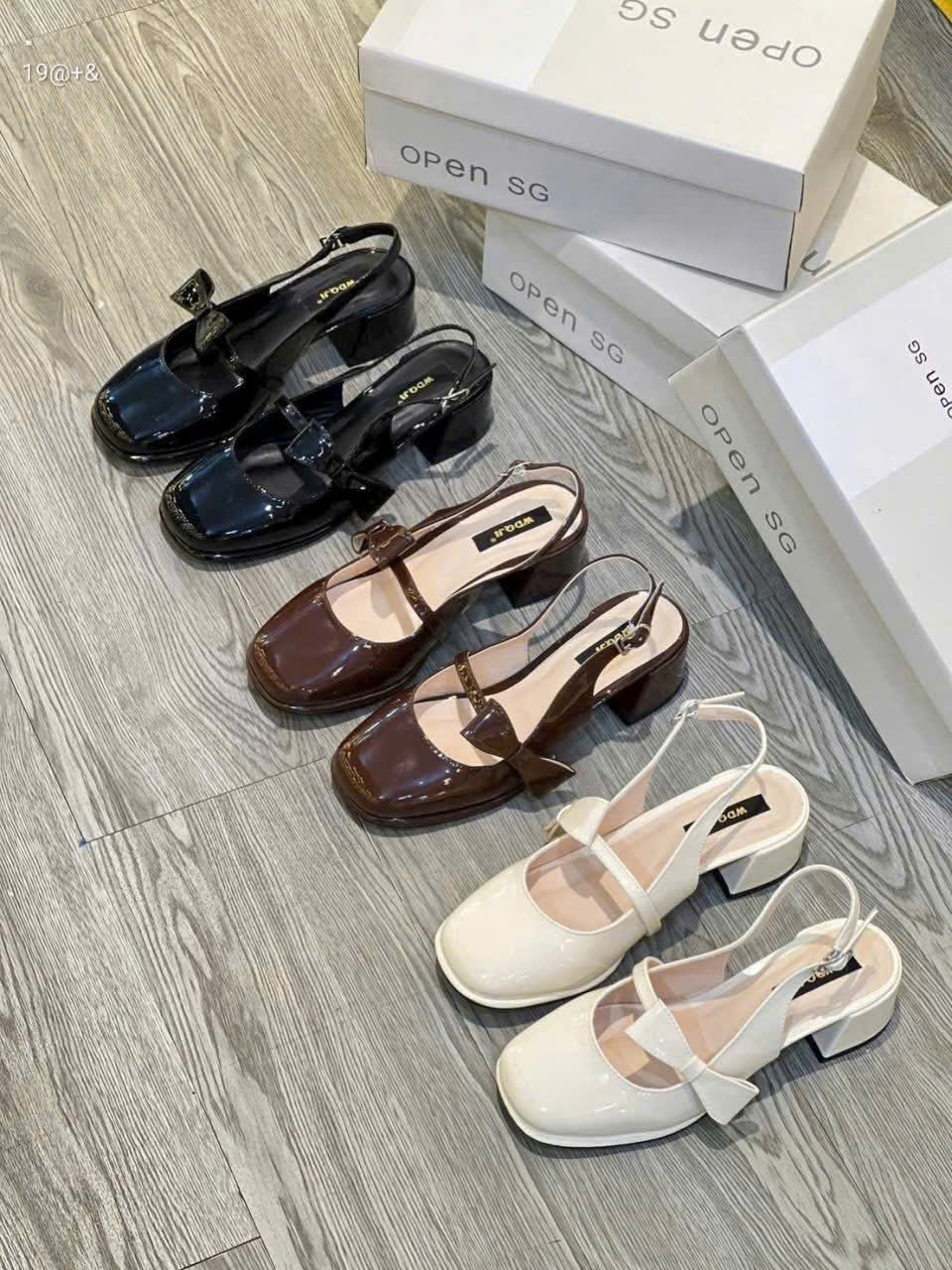 ..7-Xinh nha -bít nơ da hàng xuất gót 5 f
