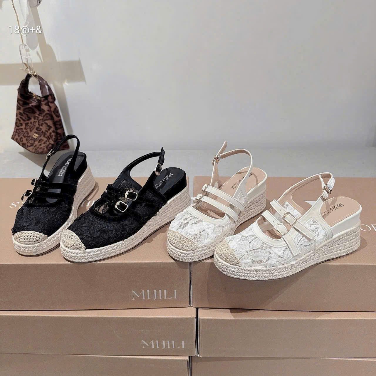 Búp bê lưới ren .. Đế xuồng cao 6cm - Ảnh 4