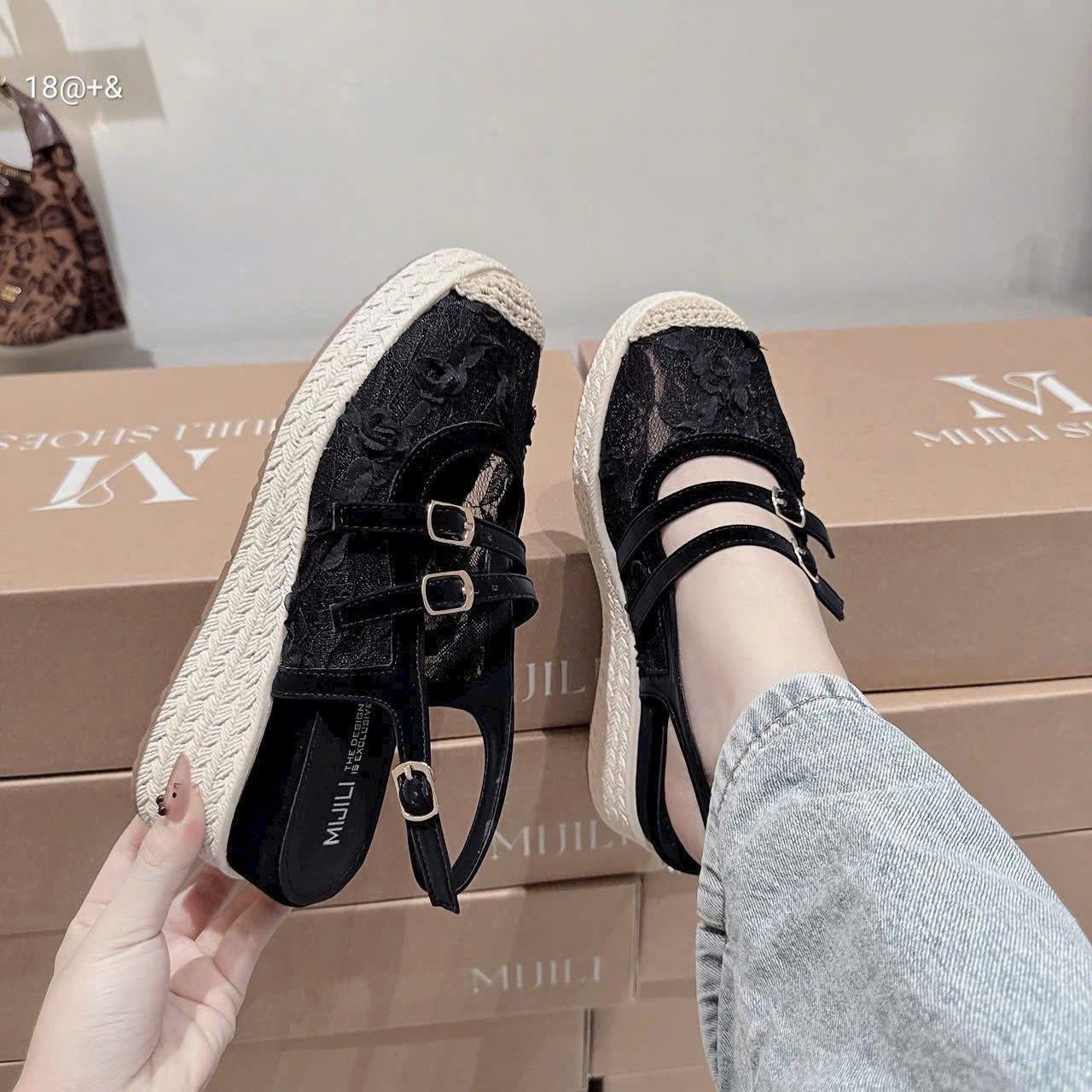 Búp bê lưới ren .. Đế xuồng cao 6cm - Ảnh 2