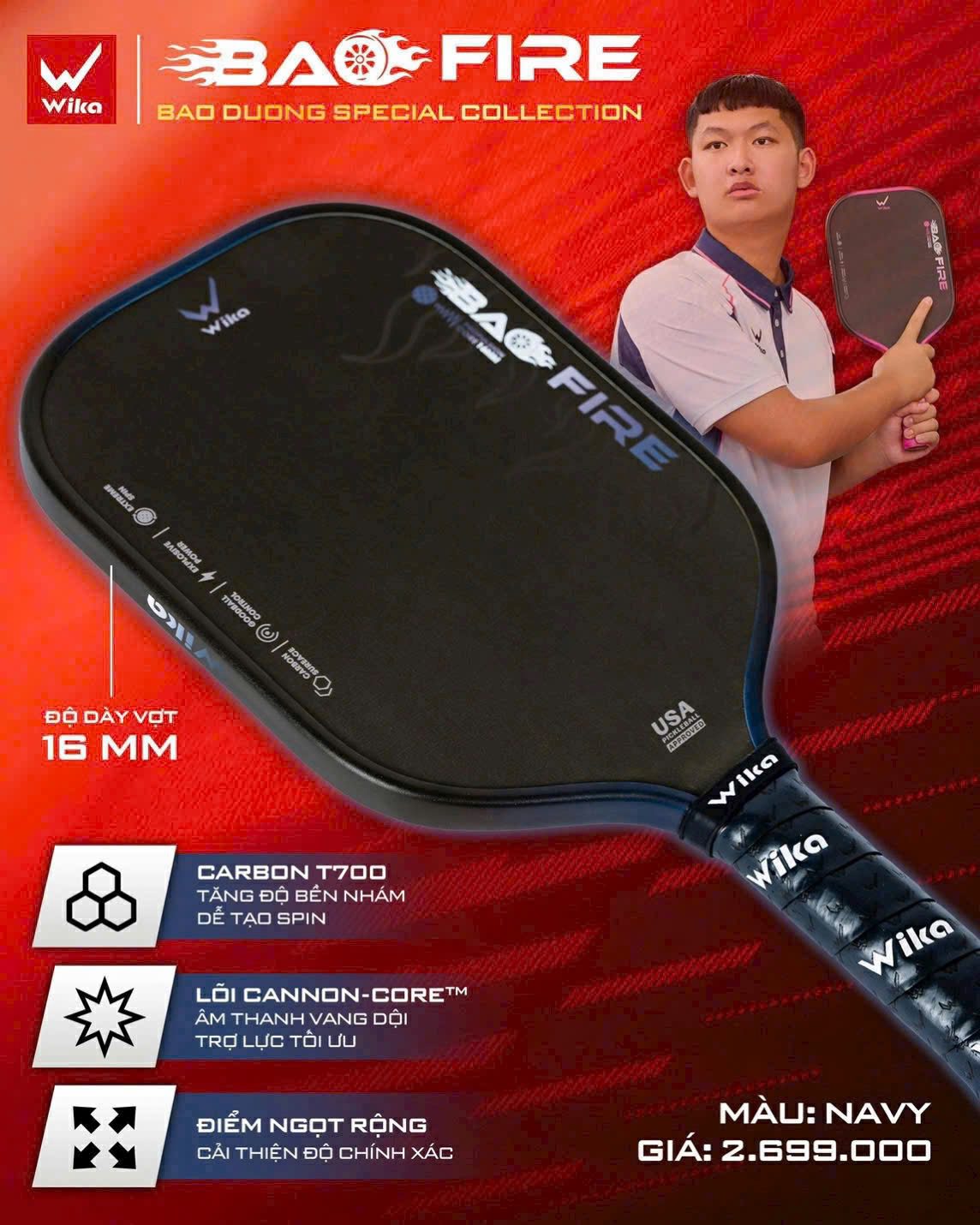 Vợt cầu lông Wika bão Fire - Ảnh 4