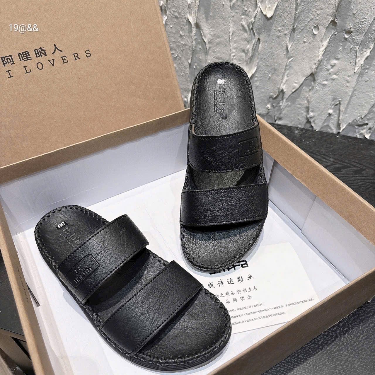 Các mẫu Dép nam da hàng xịn - Ảnh 2