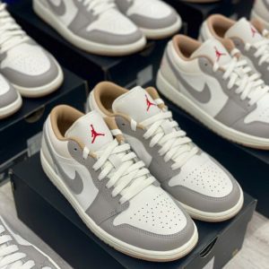 Giày Nike Air Jordan 1 Low Red College Grey